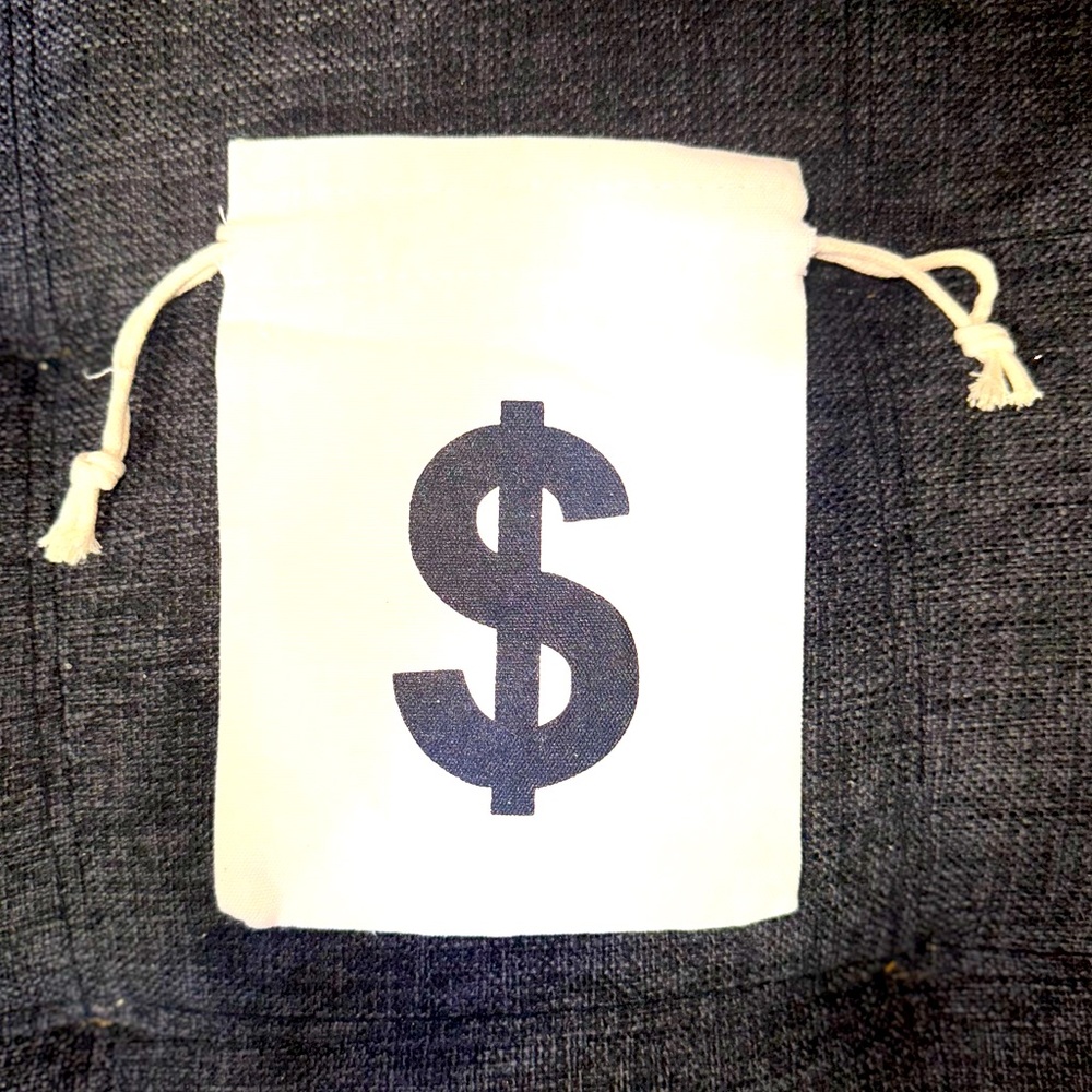Money bag canvas dust bag